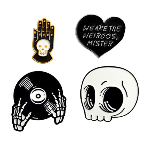 4pcs/set enamel pin set punk cute brooches for party heart skull lapel pin badge set for costume decoration, Gray
4pcs/set enamel pin set punk cute brooches for party heart skull lapel pin badge set for costume decoration, Gray
