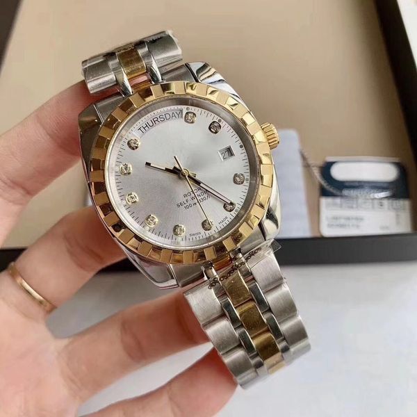 men's 40mm automatic luminous mechanical watch, 360l luxury exquisite double calendar, 18k gold diamond mechanical watch, Slivery;brown
men's 40mm automatic luminous mechanical watch, 360l luxury exquisite double calendar, 18k gold diamond mechanical watch, Slivery;brown