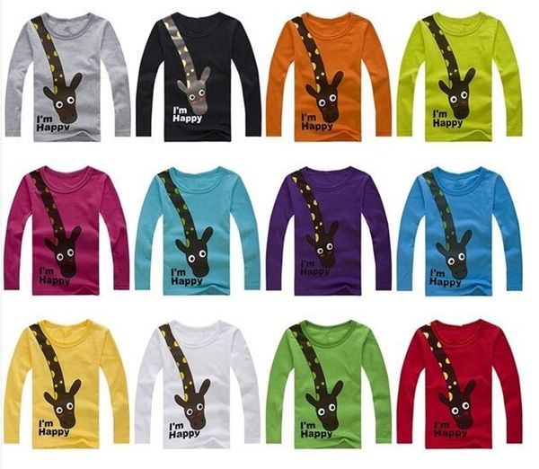 2019children's explosion t-shirt, giraffe pattern one generation, multi-color bottoming shirt, Blue
2019children's explosion t-shirt, giraffe pattern one generation, multi-color bottoming shirt, Blue