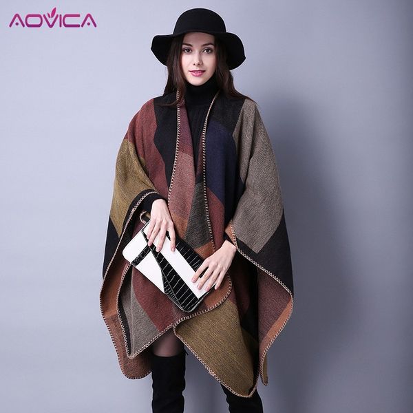 2018 new autumn winter women outwear oversized knitted cashmere poncho capes duplex shawl cardigans sweater coat sueter, White
2018 new autumn winter women outwear oversized knitted cashmere poncho capes duplex shawl cardigans sweater coat sueter, White