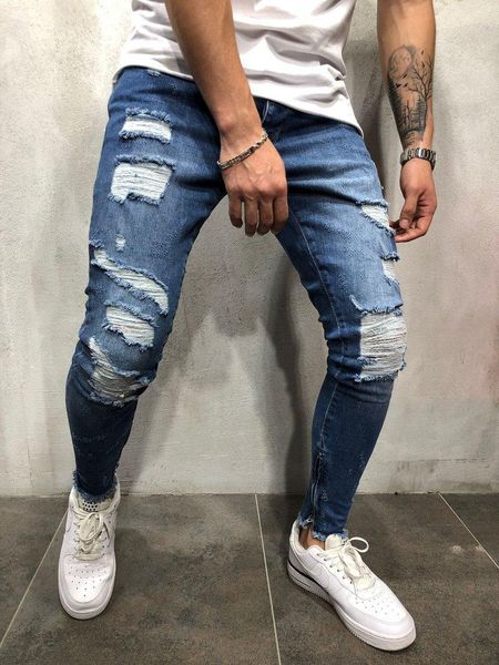 spring mens ripped blue jeans side striped hole washed male pencil pants distrressed zipper fly solid boys trousers
spring mens ripped blue jeans side striped hole washed male pencil pants distrressed zipper fly solid boys trousers