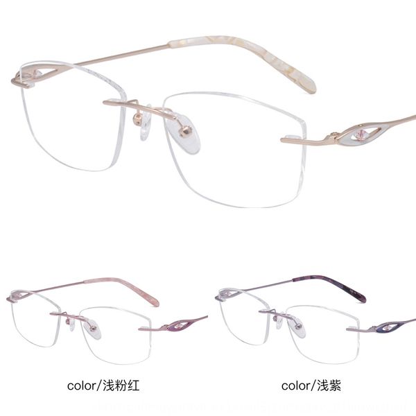 elegant pure titanium female myopia glasses round frameless two-color ip electroplating titanium frame myopia glasses frame, Silver
elegant pure titanium female myopia glasses round frameless two-color ip electroplating titanium frame myopia glasses frame, Silver