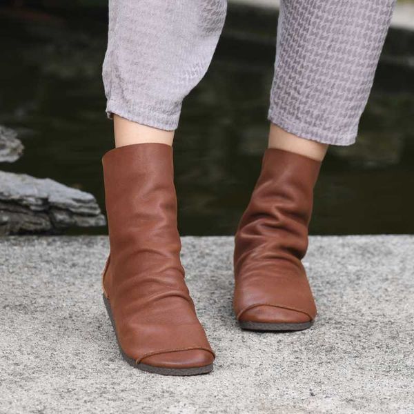 anance new literary retro fashion handmade leather shoes comfortable flat rubber soft bottom casual women's shoes short boots, Black
anance new literary retro fashion handmade leather shoes comfortable flat rubber soft bottom casual women's shoes short boots, Black