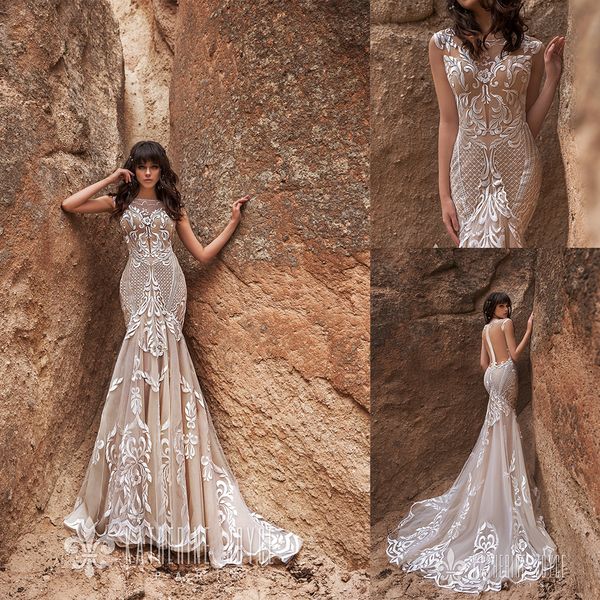 katherine joyce mermaid wedding dresses scoop capped appliques lace wedding dress sweep train bridal gown, White
katherine joyce mermaid wedding dresses scoop capped appliques lace wedding dress sweep train bridal gown, White