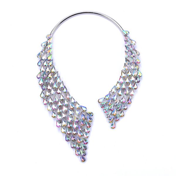 bk punk choker loop hoop necklace collar statement multi-color waterdrop acrylic glass beads chunky chain necklace women jewelry, Golden;silver
bk punk choker loop hoop necklace collar statement multi-color waterdrop acrylic glass beads chunky chain necklace women jewelry, Golden;silver