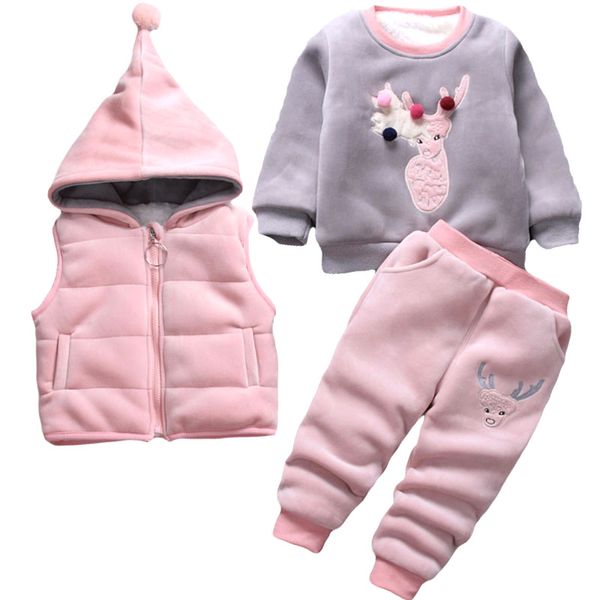 children kids boys girls clothing sets winter hooded woolen vest jackets pants thick warm tracksuts kids clothes trousers sets, White
children kids boys girls clothing sets winter hooded woolen vest jackets pants thick warm tracksuts kids clothes trousers sets, White