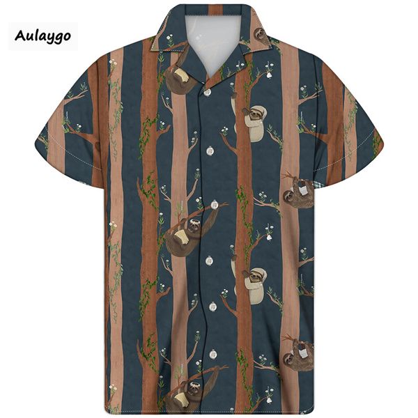 cuban shirt cartoon tree and koala sloth print 2020 summer hawaiian shirts for man short sleeve thin breathable clothes camisas, White;black
cuban shirt cartoon tree and koala sloth print 2020 summer hawaiian shirts for man short sleeve thin breathable clothes camisas, White;black