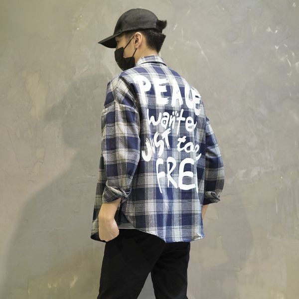 spring new boyfriend style mens printed plaid loose fit big boys casual long sleeve harajuku streetwear shirts 2xl, White;black
spring new boyfriend style mens printed plaid loose fit big boys casual long sleeve harajuku streetwear shirts 2xl, White;black