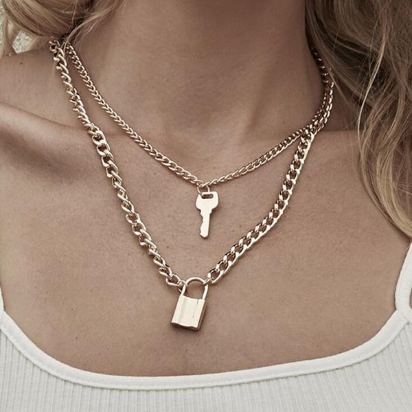 diezi vintage gold silver color chain geometric necklace for women female lock key statement pendant necklace 2019 new jewelry
diezi vintage gold silver color chain geometric necklace for women female lock key statement pendant necklace 2019 new jewelry