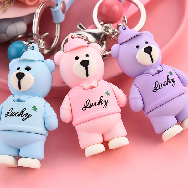 cute teddy bear key chain'this is not a koschino toy'bear keychain animal pattern key holder for girl friend ring, Silver
cute teddy bear key chain'this is not a koschino toy'bear keychain animal pattern key holder for girl friend ring, Silver