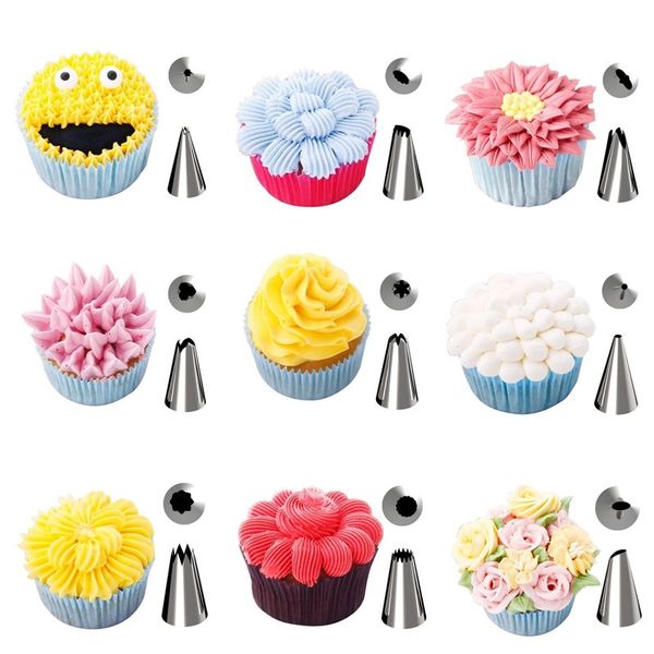 42 pcs cake decorating tips set stainless steel icing piping nozzles diy household baking tools reusable pastry bags couplers other bakeware
42 pcs cake decorating tips set stainless steel icing piping nozzles diy household baking tools reusable pastry bags couplers other bakeware
