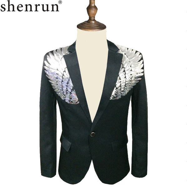 shenrun blazer men slim fit sequins jaket wing shiny stylish casual suit jackets wedding gromm party prom stage costume singer, White;black
shenrun blazer men slim fit sequins jaket wing shiny stylish casual suit jackets wedding gromm party prom stage costume singer, White;black