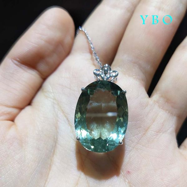 y b o , supper natural green gemstone oval 17*23 mm 30.5 s big pendant necklace charming lucky jewelry for girl and woman, Silver
y b o , supper natural green gemstone oval 17*23 mm 30.5 s big pendant necklace charming lucky jewelry for girl and woman, Silver