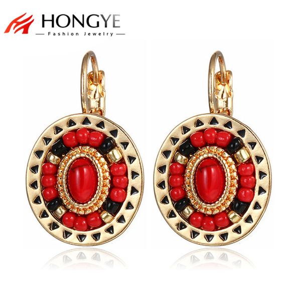 new fashion ethnic clip earrings women gold-color red black resin stone beads cuff ear bohemia earring clips mujer, Silver
new fashion ethnic clip earrings women gold-color red black resin stone beads cuff ear bohemia earring clips mujer, Silver