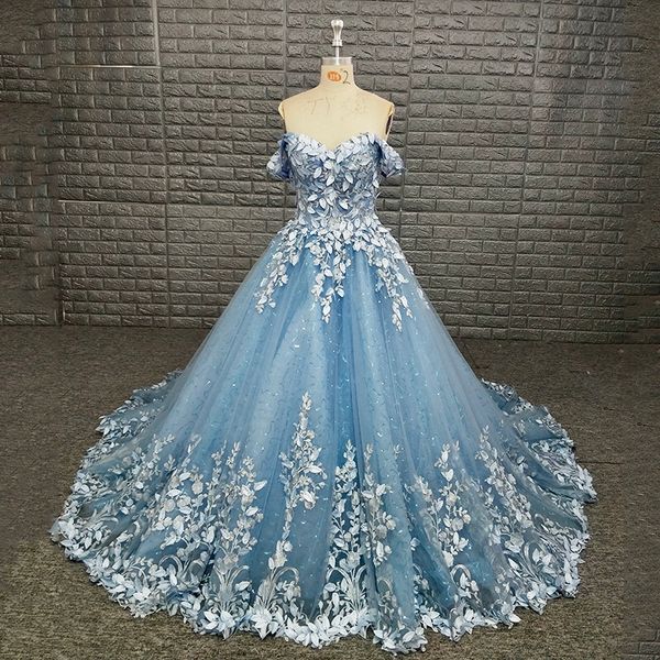 noble bride luxury off shoudler sweetheart light sky blue 3d french floral flowers ball gown prom dress, White;black
noble bride luxury off shoudler sweetheart light sky blue 3d french floral flowers ball gown prom dress, White;black