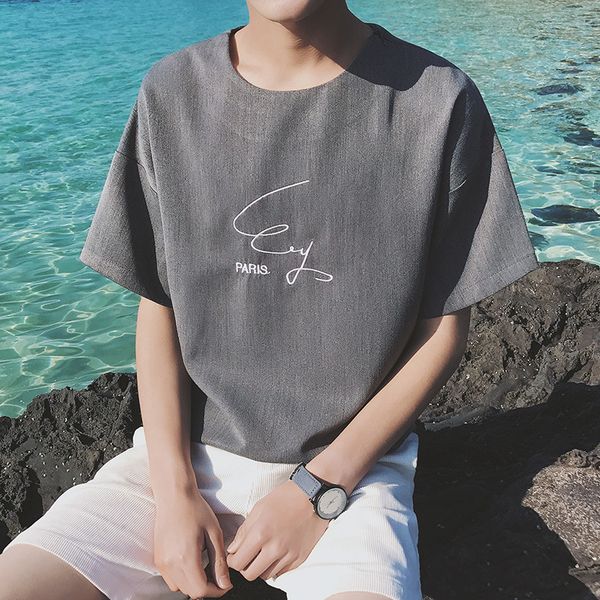 2020 summer trend men's с короткими рукавами футболки буквенной вышивки в корейском стиле casual сыпучие-fit batwing рубашка, White;black
2020 summer trend men's с короткими рукавами футболки буквенной вышивки в корейском стиле casual сыпучие-fit batwing рубашка, White;black