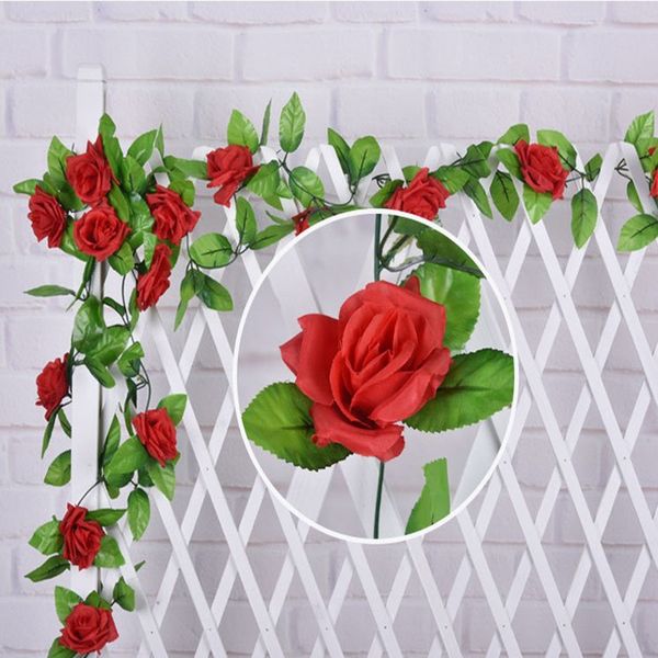 f new 245cm artificial silk flower 9 rose rattan home decorating artificial flowers lace decorative wedding vine home decoration
f new 245cm artificial silk flower 9 rose rattan home decorating artificial flowers lace decorative wedding vine home decoration