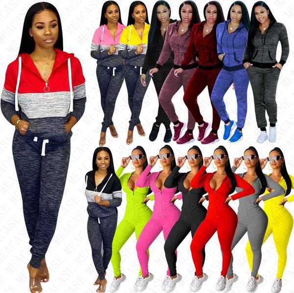 women autumn tracksuit solid color long sleeve outfits pullover hoodies hooded coat zipper jacket bodysuit legging pants sweat suit d8409, White
women autumn tracksuit solid color long sleeve outfits pullover hoodies hooded coat zipper jacket bodysuit legging pants sweat suit d8409, White