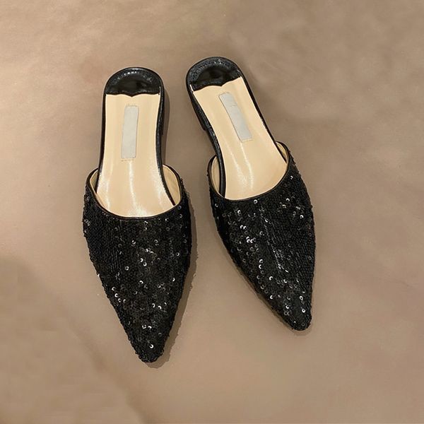 summer slippers slides shoes pu leather sequins mules shoes lady flats pointed toe women black sliver
summer slippers slides shoes pu leather sequins mules shoes lady flats pointed toe women black sliver