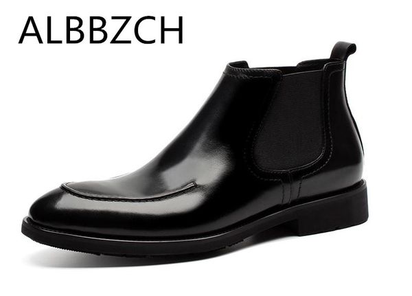 genuine leather work boots fashion sewing slip on ankle boots spring autumn cow leather weddin dress shoes, Black
genuine leather work boots fashion sewing slip on ankle boots spring autumn cow leather weddin dress shoes, Black