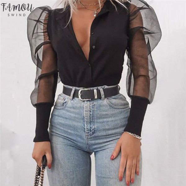 fashion new 2019 womens v neck blouses tulle ruffle long puff sleeve shirt solid lady shirts all matching autumn women, White
fashion new 2019 womens v neck blouses tulle ruffle long puff sleeve shirt solid lady shirts all matching autumn women, White