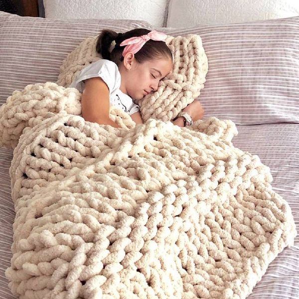 chinille knitting blanket bed throw yarn baby bulky soft throw blankets 2 colors
chinille knitting blanket bed throw yarn baby bulky soft throw blankets 2 colors