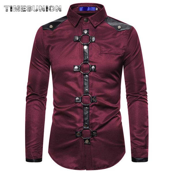 timesunion hip hop rivet shirt men 2020 fashion gothic long sleeve casual shirts cotton slim uniform stage costumes, White;black
timesunion hip hop rivet shirt men 2020 fashion gothic long sleeve casual shirts cotton slim uniform stage costumes, White;black