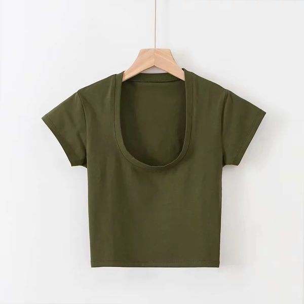 designer women t shirt brand pure color big u neck luxury solid color short-sleeved t-shirt female 2019 designer summer slim 0, White
designer women t shirt brand pure color big u neck luxury solid color short-sleeved t-shirt female 2019 designer summer slim 0, White