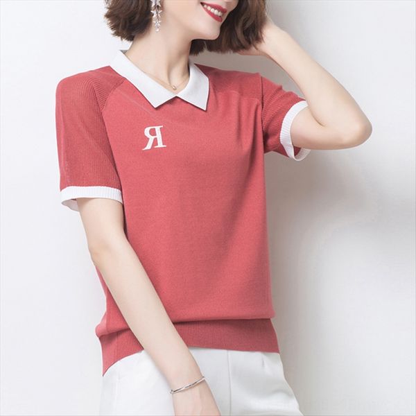 doll collar women's short-sleeved summer clothes 2020 women's t- ice-silk t- shirt knitted shirt leading top, White
doll collar women's short-sleeved summer clothes 2020 women's t- ice-silk t- shirt knitted shirt leading top, White