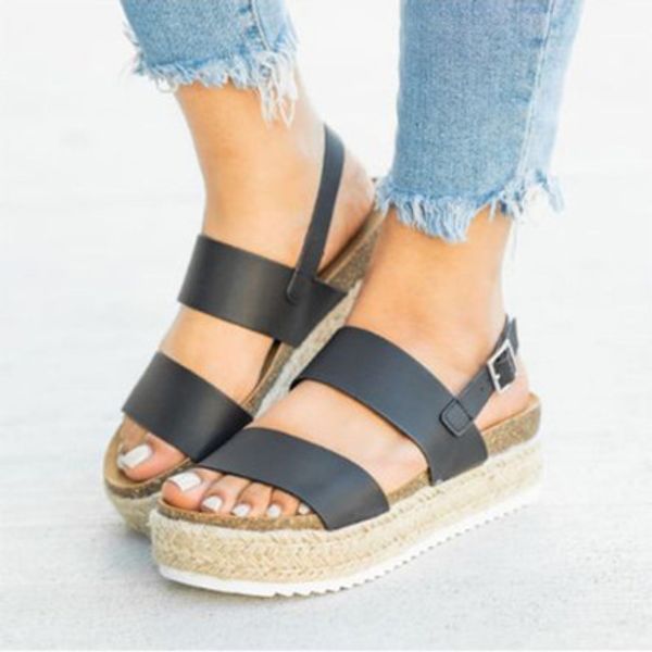 european and american new explosion sandals women summer thick bottom women's shoes large size high heels women, Black
european and american new explosion sandals women summer thick bottom women's shoes large size high heels women, Black