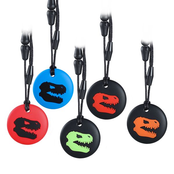 sensory chew necklace round dino shape food grade silicone chewable pendant necklace baby teethers for todderls kids boy autism adhd
sensory chew necklace round dino shape food grade silicone chewable pendant necklace baby teethers for todderls kids boy autism adhd