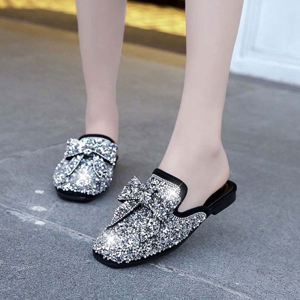 fashion women spring summer bling butterfly-knot mules ladies comfy 2cm square heels slingbacks shoes silver black size 35-40
fashion women spring summer bling butterfly-knot mules ladies comfy 2cm square heels slingbacks shoes silver black size 35-40