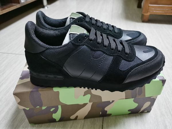 real leather lace up men women rivet casual shoes sequined detail camouflage strap high-star flat shoes 36-46, Black
real leather lace up men women rivet casual shoes sequined detail camouflage strap high-star flat shoes 36-46, Black