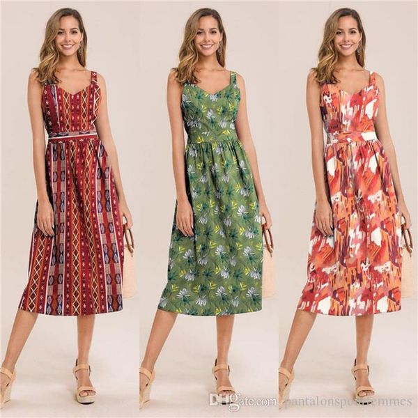 womens printed dress with suspenders bow on the back v neck knee length casual dress, Black;gray
womens printed dress with suspenders bow on the back v neck knee length casual dress, Black;gray