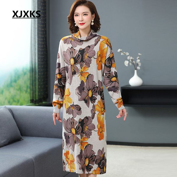 xjxks 2020 winter new fashion print women knitted dress loose plus size comfortable 100% wool long sweater women pullover, White;black
xjxks 2020 winter new fashion print women knitted dress loose plus size comfortable 100% wool long sweater women pullover, White;black