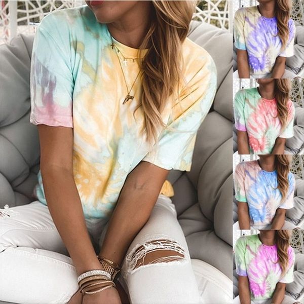 2020 summer tie dye gradient printing round neck loose women's 2020 summer tie dye gradient printing round t-shirt neck loose t-shirt w, White
2020 summer tie dye gradient printing round neck loose women's 2020 summer tie dye gradient printing round t-shirt neck loose t-shirt w, White