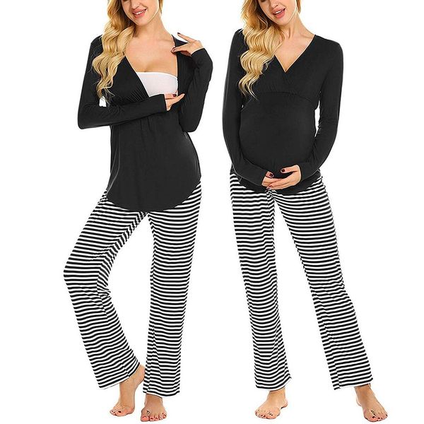 maternity suit women sets autumn long sleeve set nursing baby t-shirt +striped pants pajamas 2pc set zwangerschaps kleding, White
maternity suit women sets autumn long sleeve set nursing baby t-shirt +striped pants pajamas 2pc set zwangerschaps kleding, White