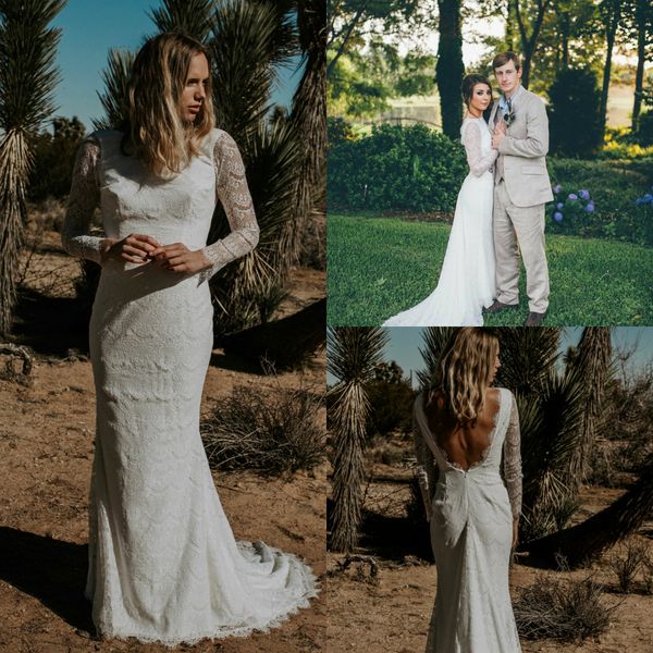 2019 кружева boho свадебные платья совок шеи развертки поезд с длинным рукавом русалка свадебное платье сексуальная спинки плюс размер сваде, White
2019 кружева boho свадебные платья совок шеи развертки поезд с длинным рукавом русалка свадебное платье сексуальная спинки плюс размер сваде, White