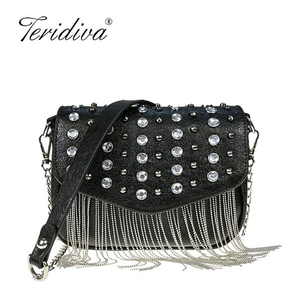 punk fashion 2019 metal tassel handbags lady chain crossbody bag design rivet shoulder bag evening clutch diamond messenger
punk fashion 2019 metal tassel handbags lady chain crossbody bag design rivet shoulder bag evening clutch diamond messenger