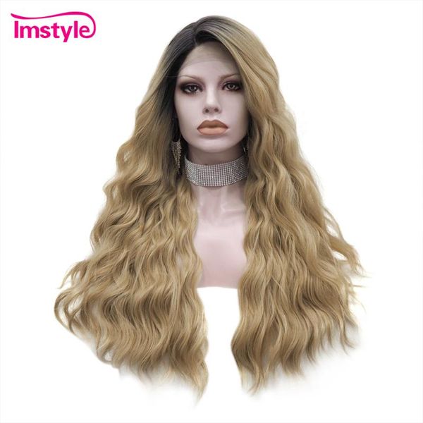 imstyle ombre blonde wigs for women long synthetic lace front wig natural wave dark root heat resistant fiber daily wig, Black
imstyle ombre blonde wigs for women long synthetic lace front wig natural wave dark root heat resistant fiber daily wig, Black