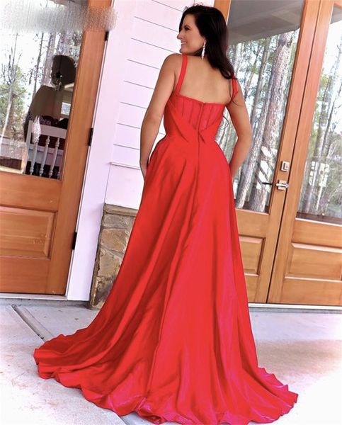 prom dresses v-neck straps a-line side slit court train satin prom dresses with zipper back vestidos de fiesta de noche, Black
prom dresses v-neck straps a-line side slit court train satin prom dresses with zipper back vestidos de fiesta de noche, Black