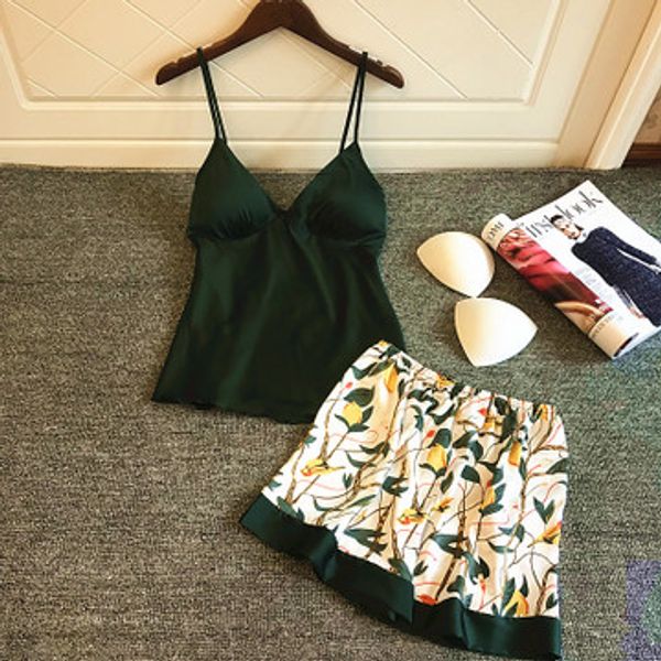 halosweet slik summer sleepwear women sling suit female pyjamas shorts home clothes for women 2019 pyjama femme two piece, Blue;gray
halosweet slik summer sleepwear women sling suit female pyjamas shorts home clothes for women 2019 pyjama femme two piece, Blue;gray