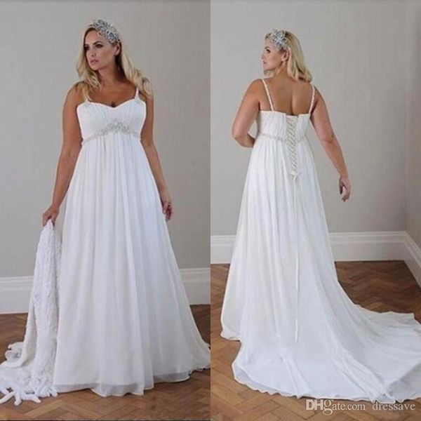 modest oversize wedding dresses beach chiffon a line floor length spaghetti straps lace up back simple elegant boho bridal gowns, White
modest oversize wedding dresses beach chiffon a line floor length spaghetti straps lace up back simple elegant boho bridal gowns, White