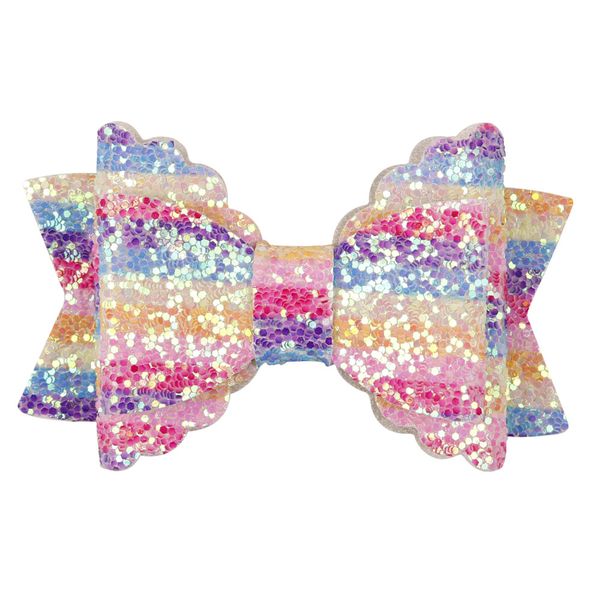 unicorn hair bows sparkly glitter clips for girls party school hairpins clip hr side barrettes kids hair accessories, Black;brown