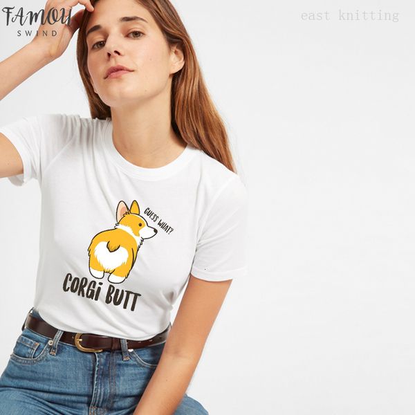 harajuku t shirts women funny corgi butt tee fashion female casual t shirt drop shipping, White
harajuku t shirts women funny corgi butt tee fashion female casual t shirt drop shipping, White