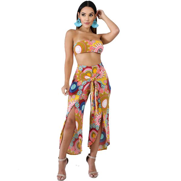 print two-piece suit women's boho floral halter summer beach party split cover up dress s-xl, White
print two-piece suit women's boho floral halter summer beach party split cover up dress s-xl, White