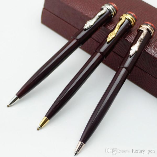 6 styles luxury snake clip carving dark red metal resin rollerball ballpoint pen with unique snake clip writing pens new, Blue;orange
6 styles luxury snake clip carving dark red metal resin rollerball ballpoint pen with unique snake clip writing pens new, Blue;orange