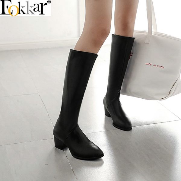 eokkar 2020 new square toe thigh high boots thick heels mid calf boots pu leather black med heels winter shoes big size 34-45
eokkar 2020 new square toe thigh high boots thick heels mid calf boots pu leather black med heels winter shoes big size 34-45