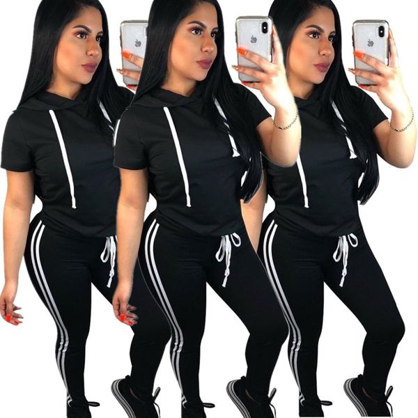 solid striped short sleeves sweater short sport full length pants casual women suits, White
solid striped short sleeves sweater short sport full length pants casual women suits, White