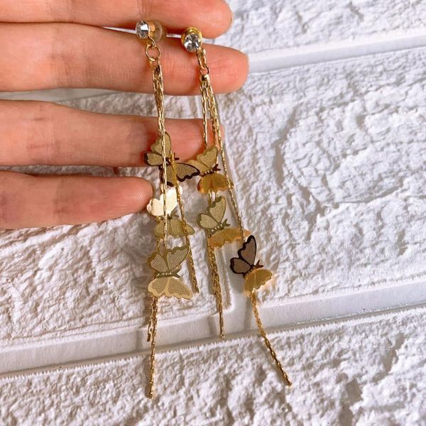 10 pair/lot fashion jewelry metal long chain tassel butterfly earrings, Golden;silver
10 pair/lot fashion jewelry metal long chain tassel butterfly earrings, Golden;silver